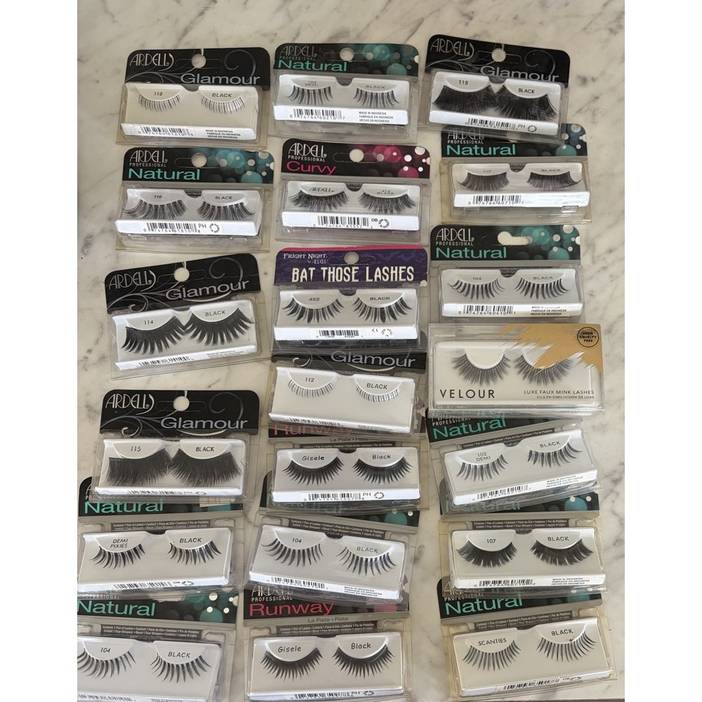 Ardell False Eyelashes Assorted Styles Bundle of 20 Pack Eye Lash Lashes Makeup